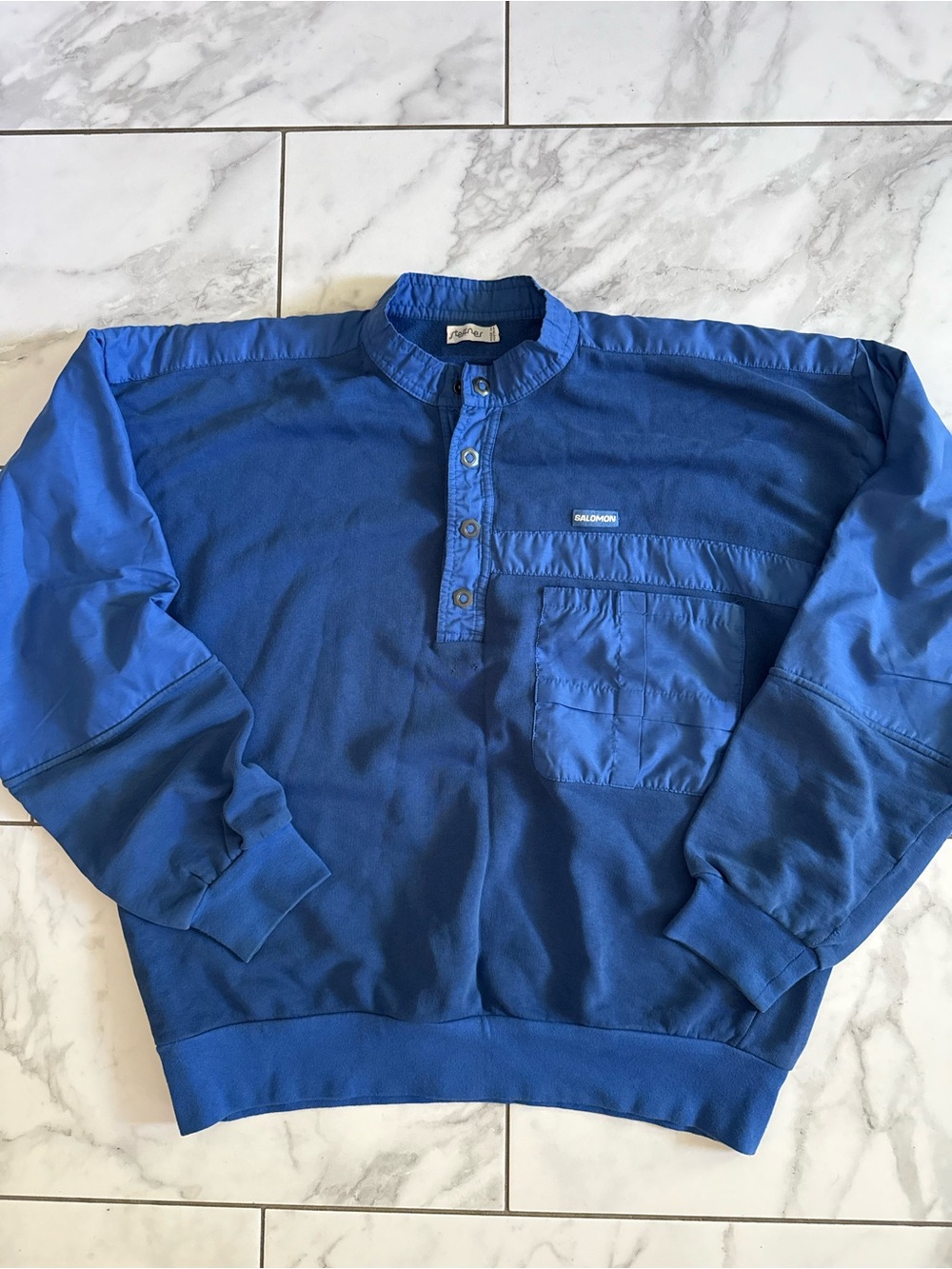 Vintage Salomon x Steffner Apres Ski Pullover Henley 80s 90s Crewneck Sweater